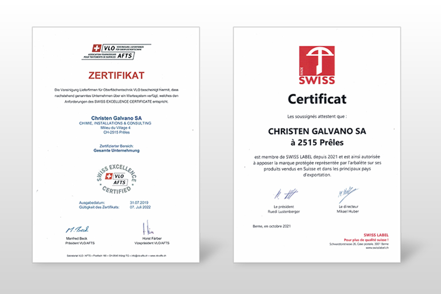 Certifications ISO et Entreprise citoyenne