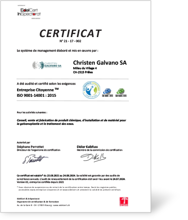 Certificat ISO-9001-14001 : 2015